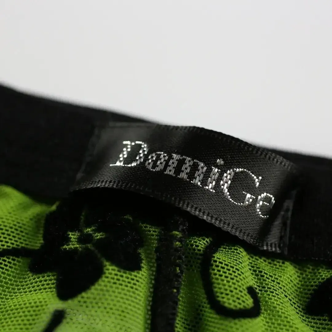 DomiGe Men's Lace Briefs Nylon Mesh Underwear Mid-Rise Lingerie