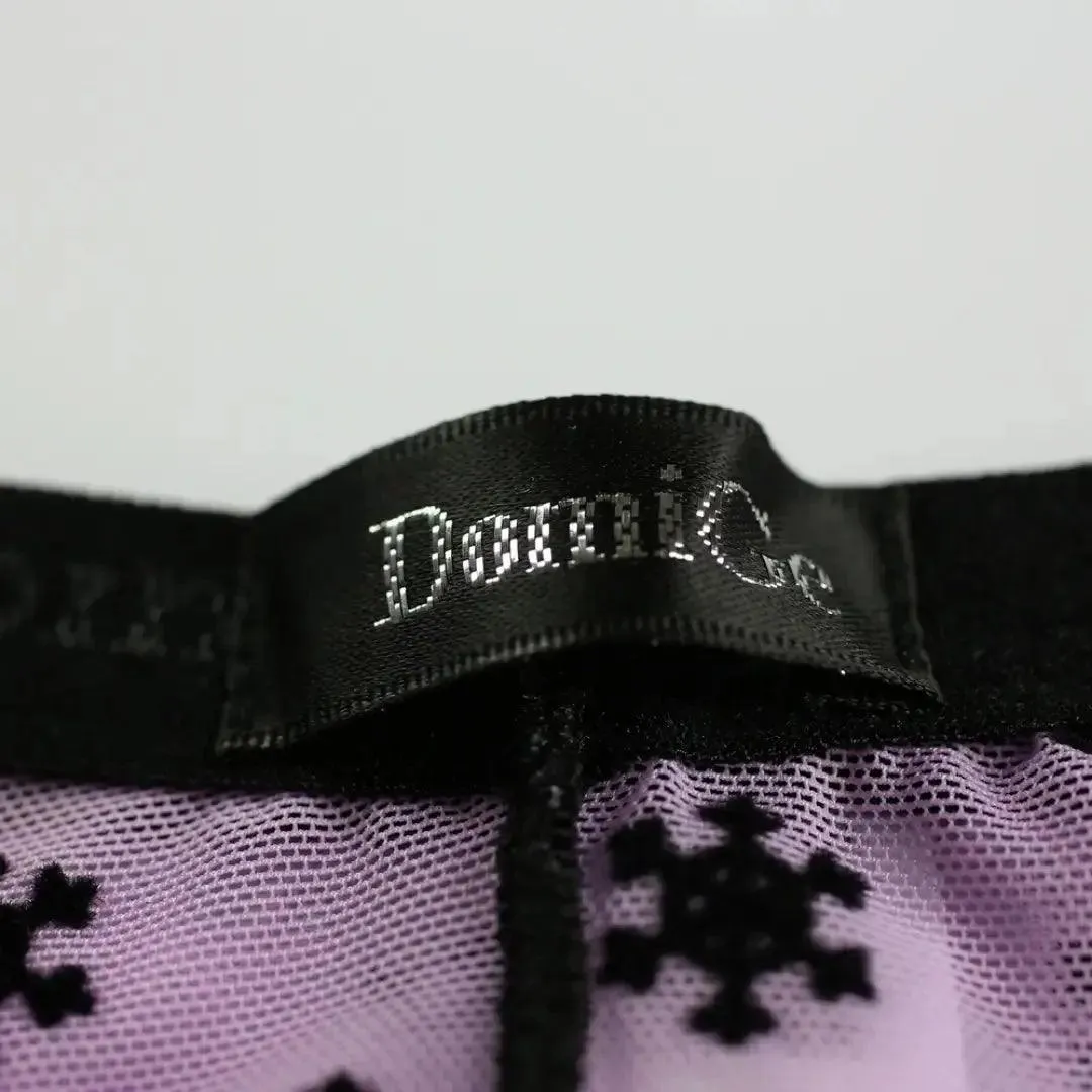 DomiGe Men's Lace Briefs Nylon Mesh Underwear Mid-Rise Lingerie