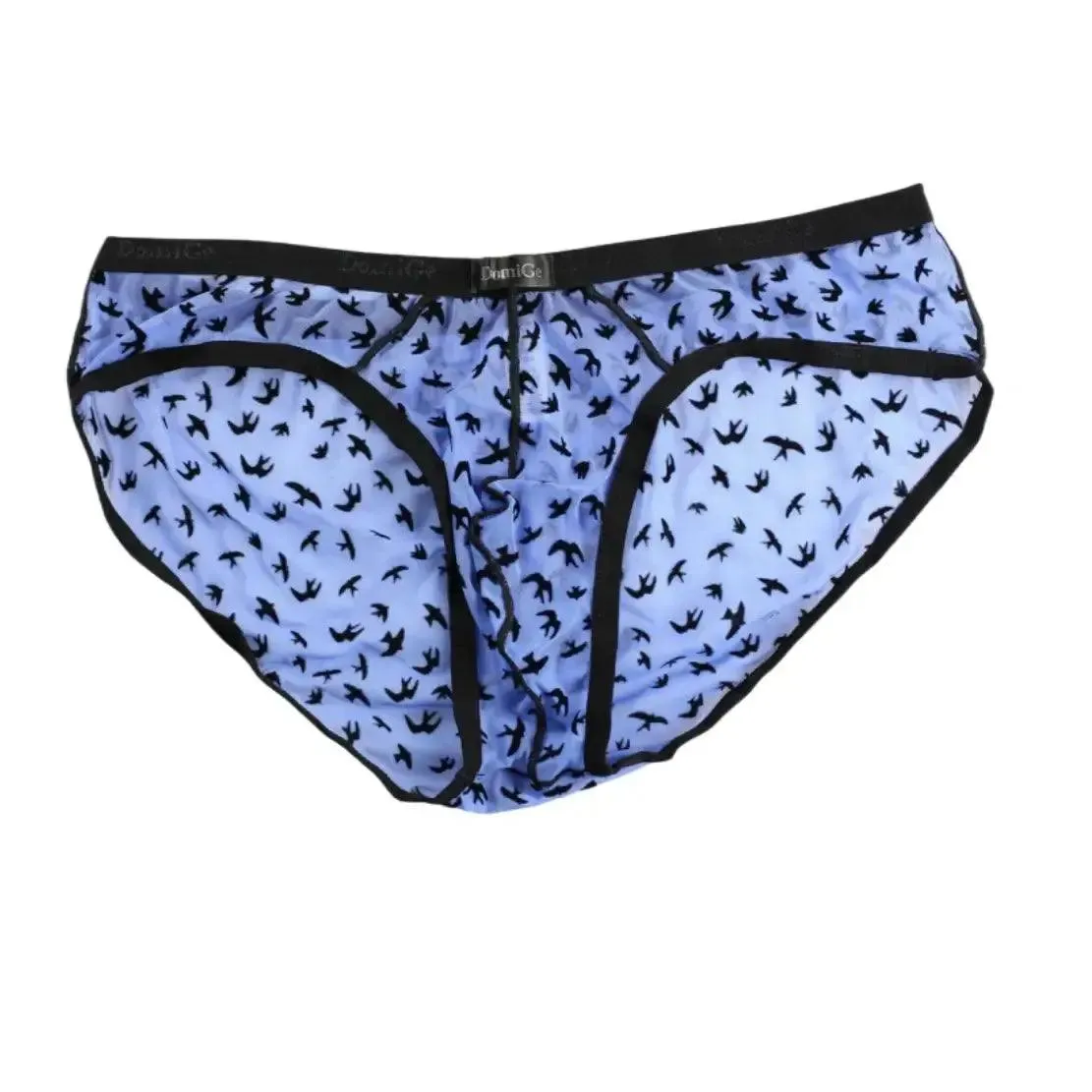 DomiGe Men's Lace Briefs Nylon Mesh Underwear Mid-Rise Lingerie