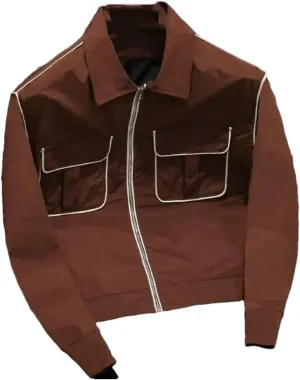 Dvbfufv Men's Autumn Casual Comfortable Turn-Down Collar Zippered Jacket Slim Solid Color Long Sleeved Jacket