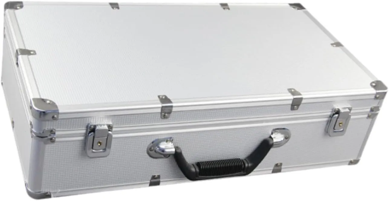 DYNWAVE Hard Shell Carrying Case Shockproof Buckle Closure Cordless Mic Protection Box for Business Outdoor Activity Party KTV, white