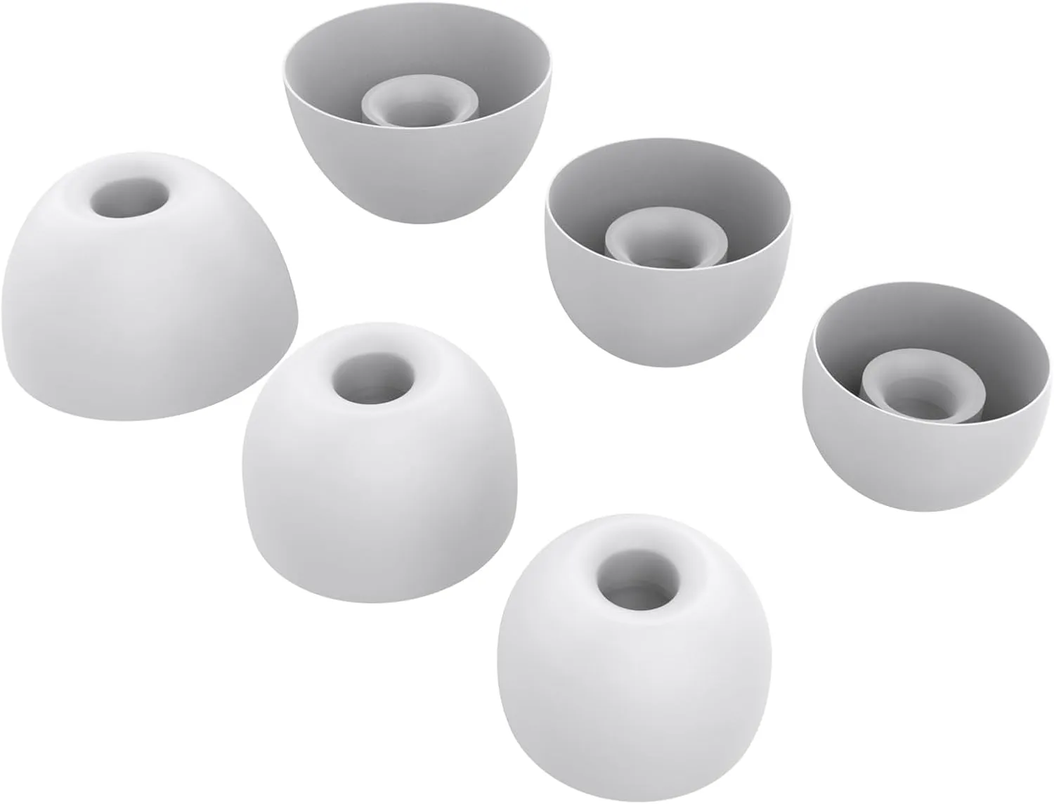 Eartips Compatible with Fit Pro/Studio Buds Headphones 3 Pairs, Soft Silicon Earbuds Tips Replacement Ear Tips (White)