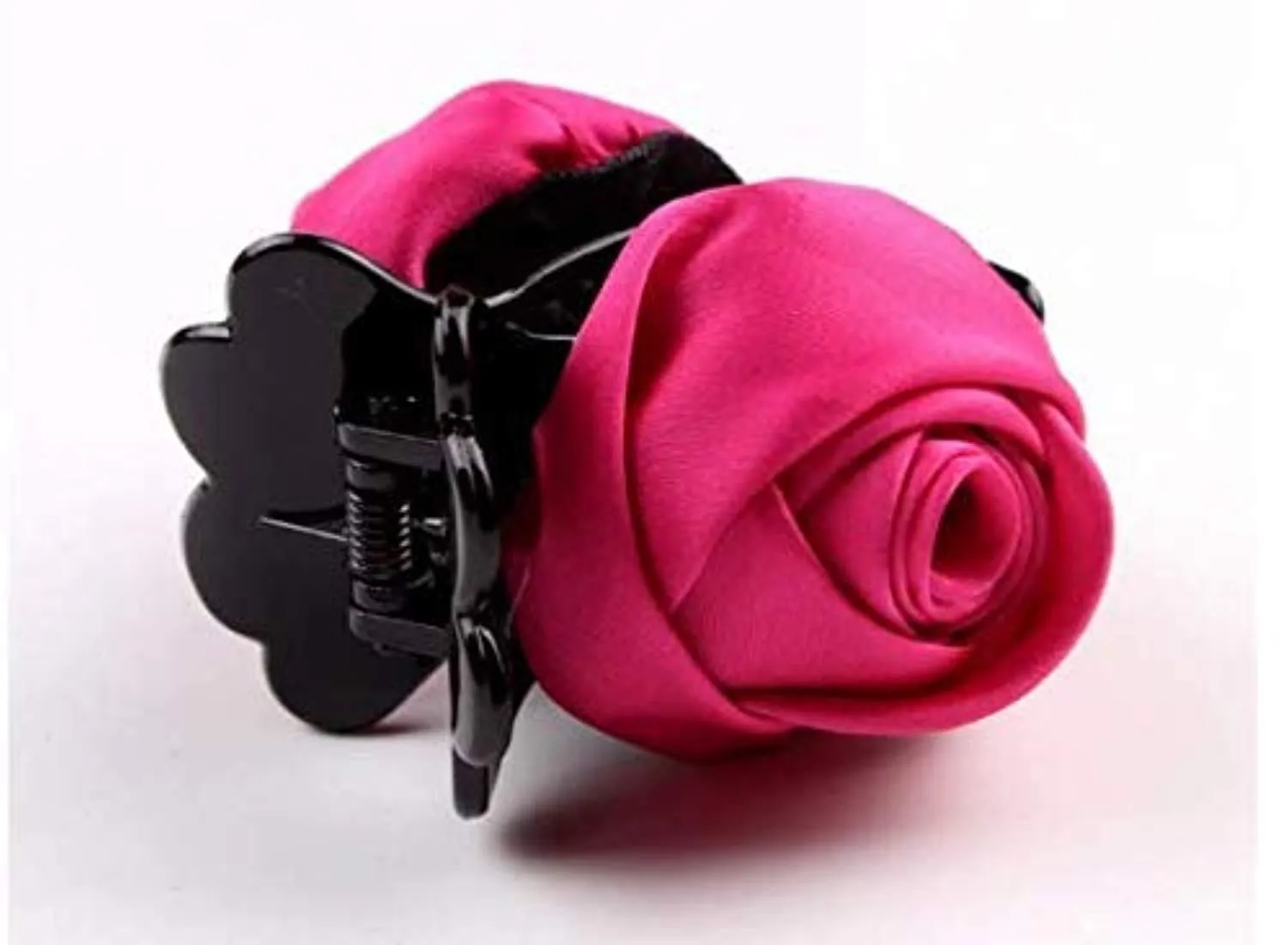 Electomania Women's and Girl's Cloth Rose Flower Hair Clip Jaw Clutcher Set (Random Colour)