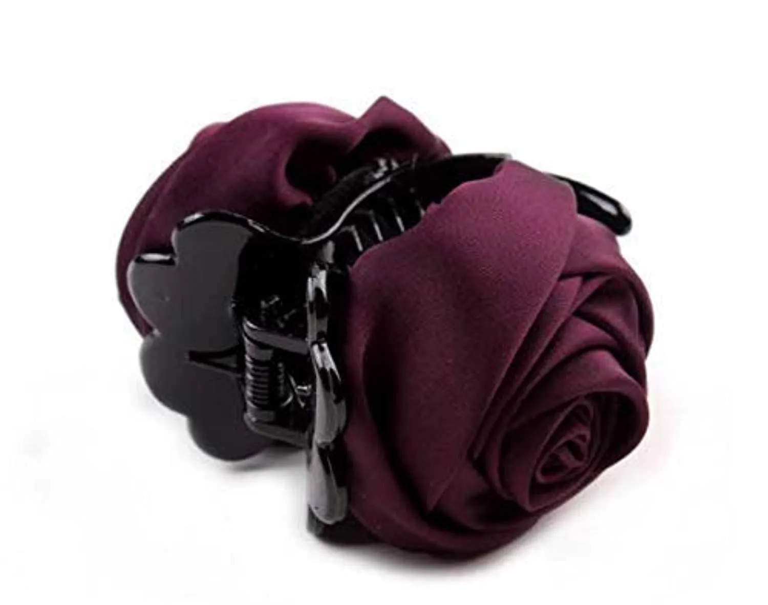 Electomania Women's and Girl's Cloth Rose Flower Hair Clip Jaw Clutcher Set (Random Colour)