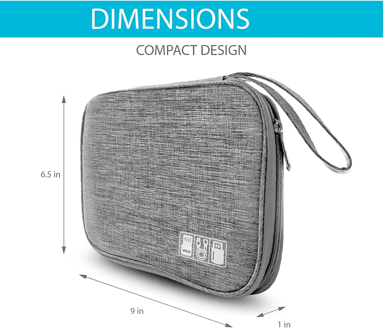 Electronics Charger Organizer - Travel Cable Case for Cords, Chargers, and Tech Accessories
