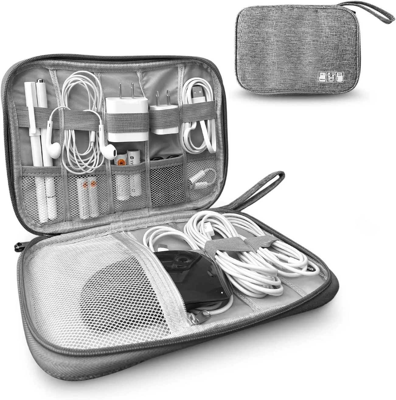 Electronics Charger Organizer - Travel Cable Case for Cords, Chargers, and Tech Accessories