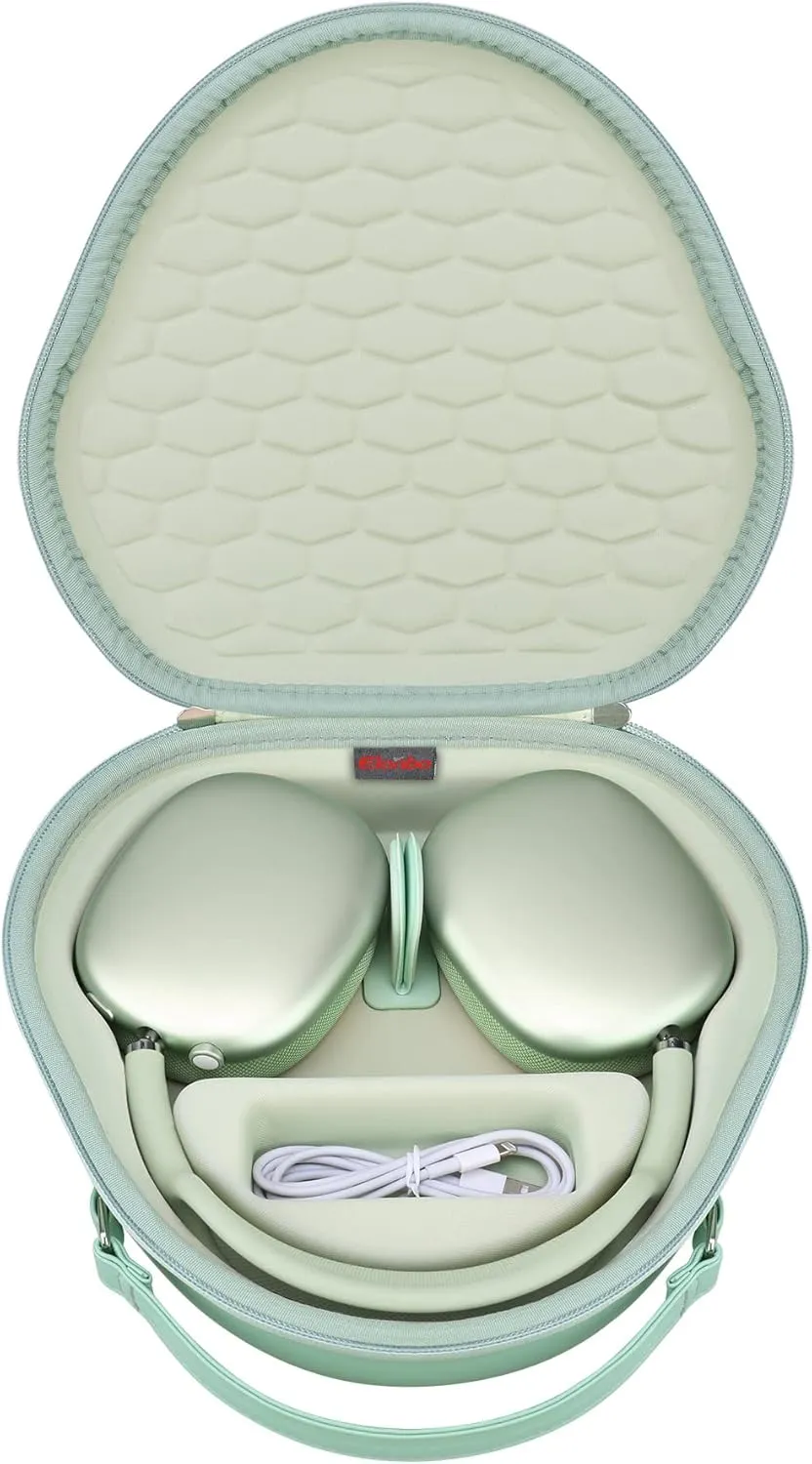 Elonbo Smart Case for Apple AirPods Max Wireless Over-Ear Headphones(Supports Sleep Mode), New AirPods Max Headphones(2024/2020) Hard Carrying Case,Earphone Travel Protective Holder Storage Bag,Green