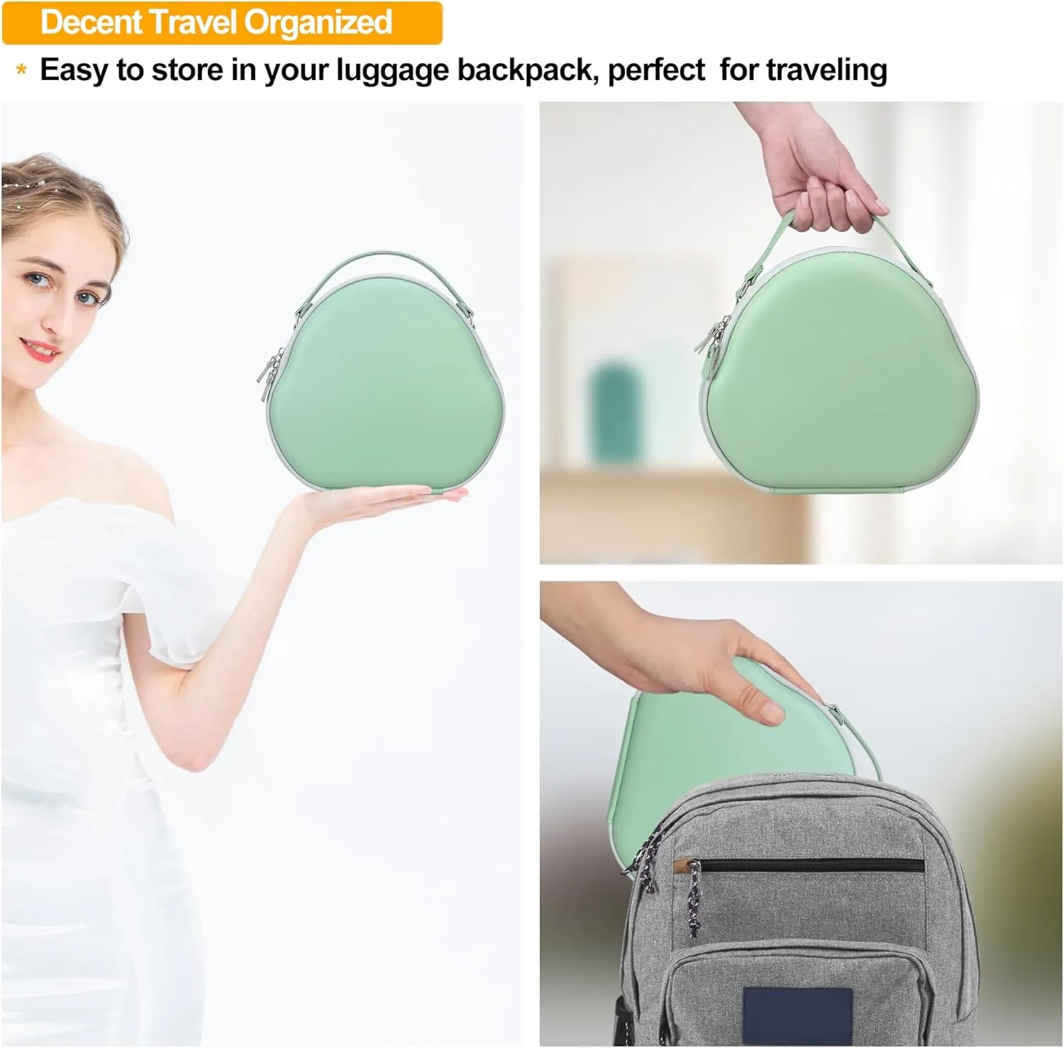 Elonbo Smart Case for Apple AirPods Max Wireless Over-Ear Headphones(Supports Sleep Mode), New AirPods Max Headphones(2024/2020) Hard Carrying Case,Earphone Travel Protective Holder Storage Bag,Green
