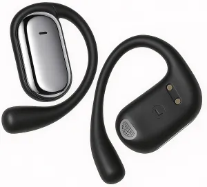 EUQQ Ultra Open-Ear-Headphones Wireless Bluetooth - Bone Conduction Earbuds with Open Air Ergonomic Fit, Waterproof Running Earphones, Secure Over-Ear Buds Ideal for Sport, Fitness, Carbon Black