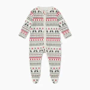 Fair Isle Print Clever Zip Sleepsuit