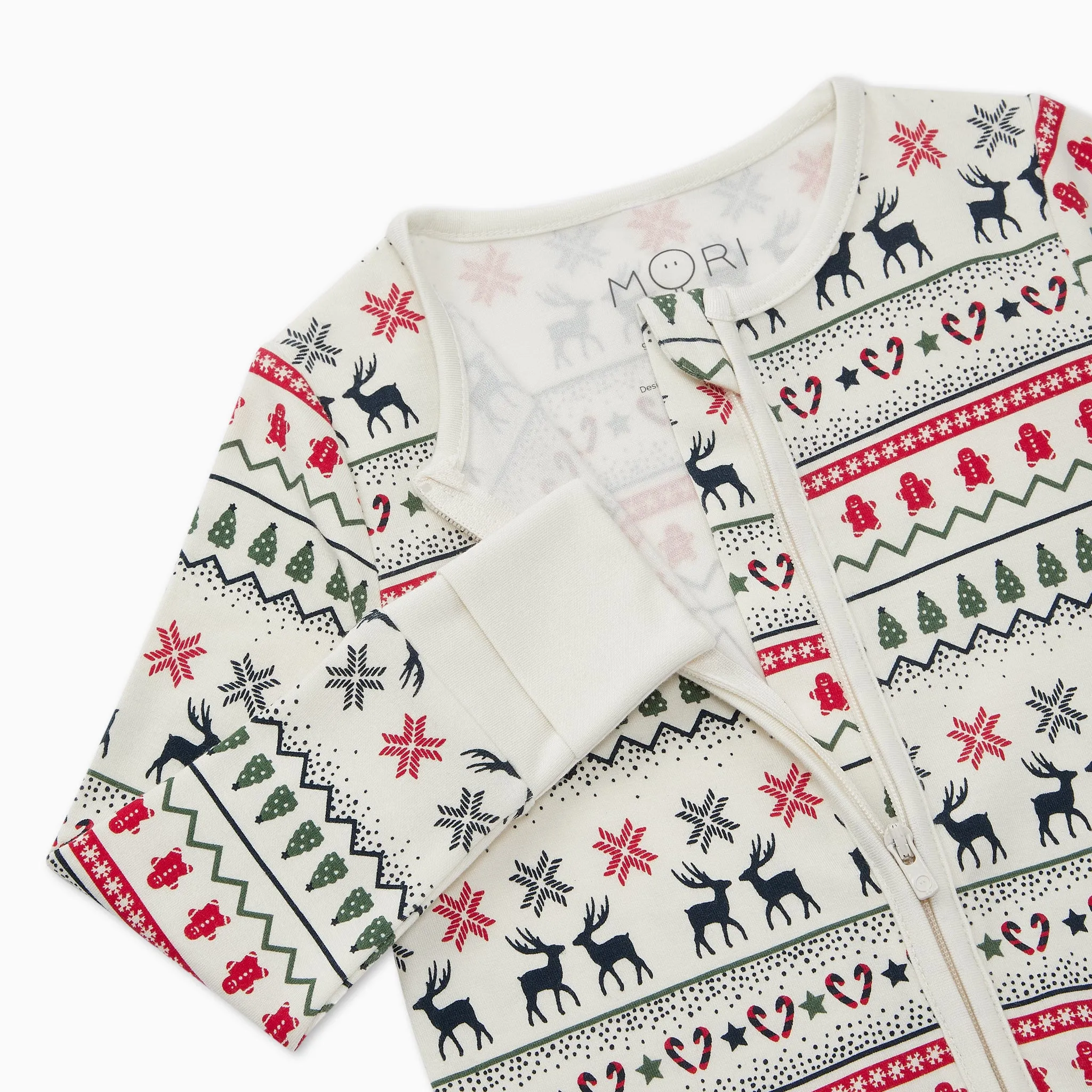 Fair Isle Print Clever Zip Sleepsuit