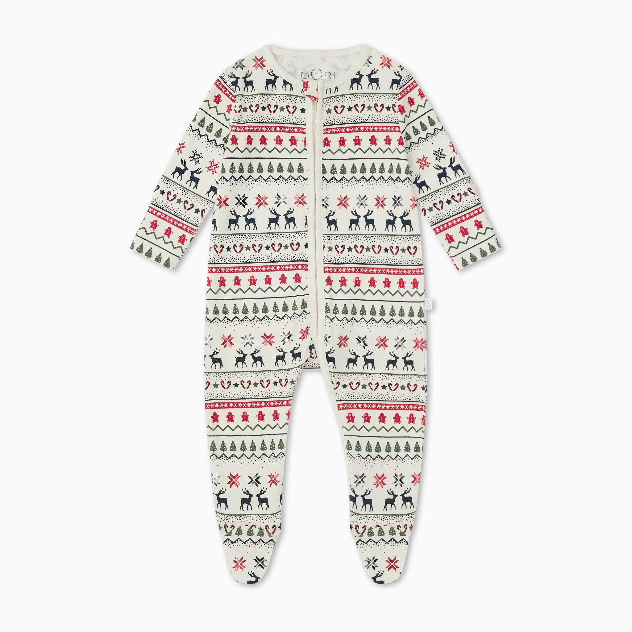 Fair Isle Print Clever Zip Sleepsuit