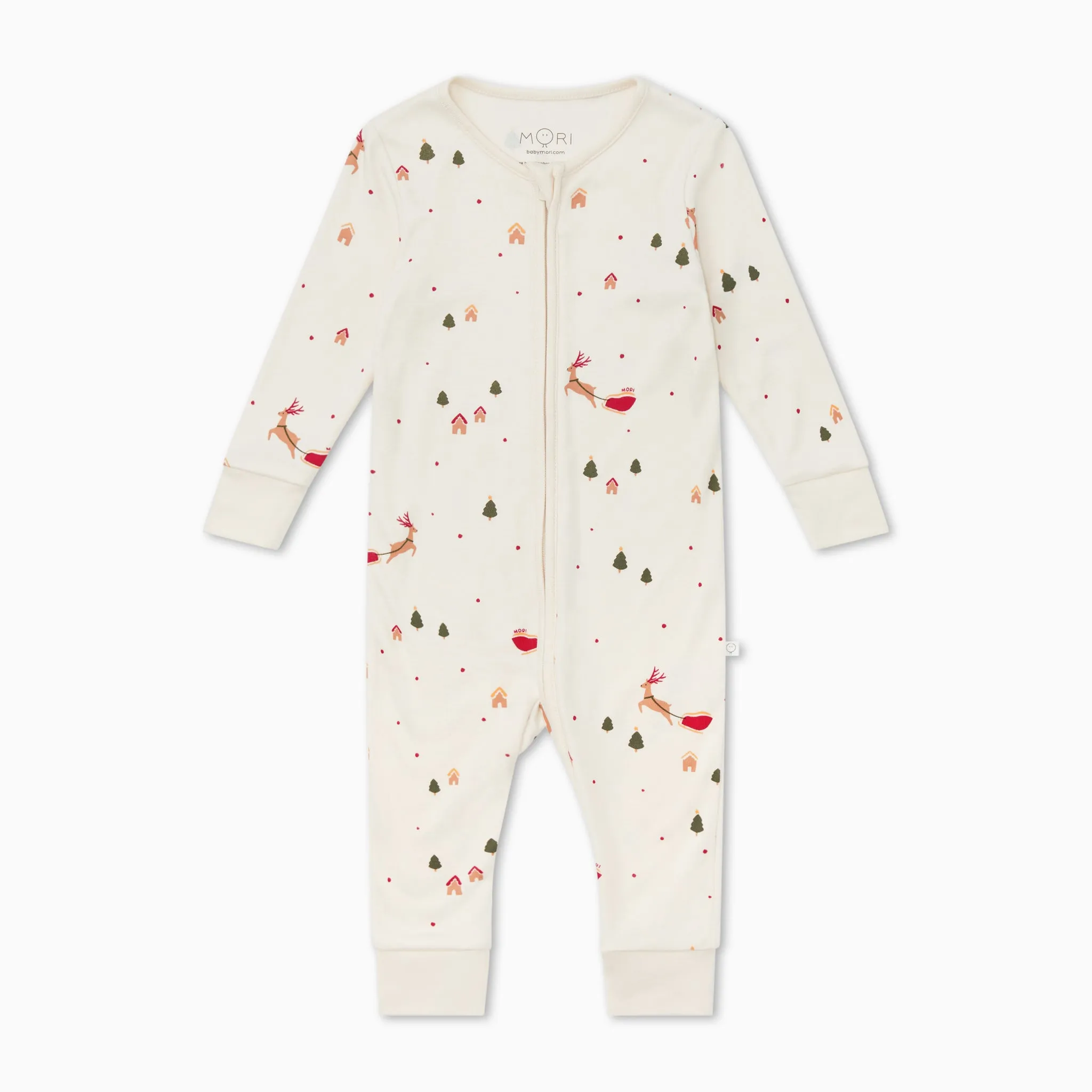 Festive Print Clever Zip Sleepsuit
