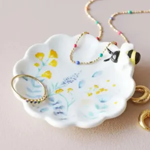 Floral Ceramic Trinket Dish