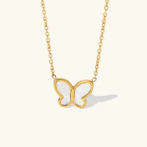 Flutterby Mother of Pearl Necklace