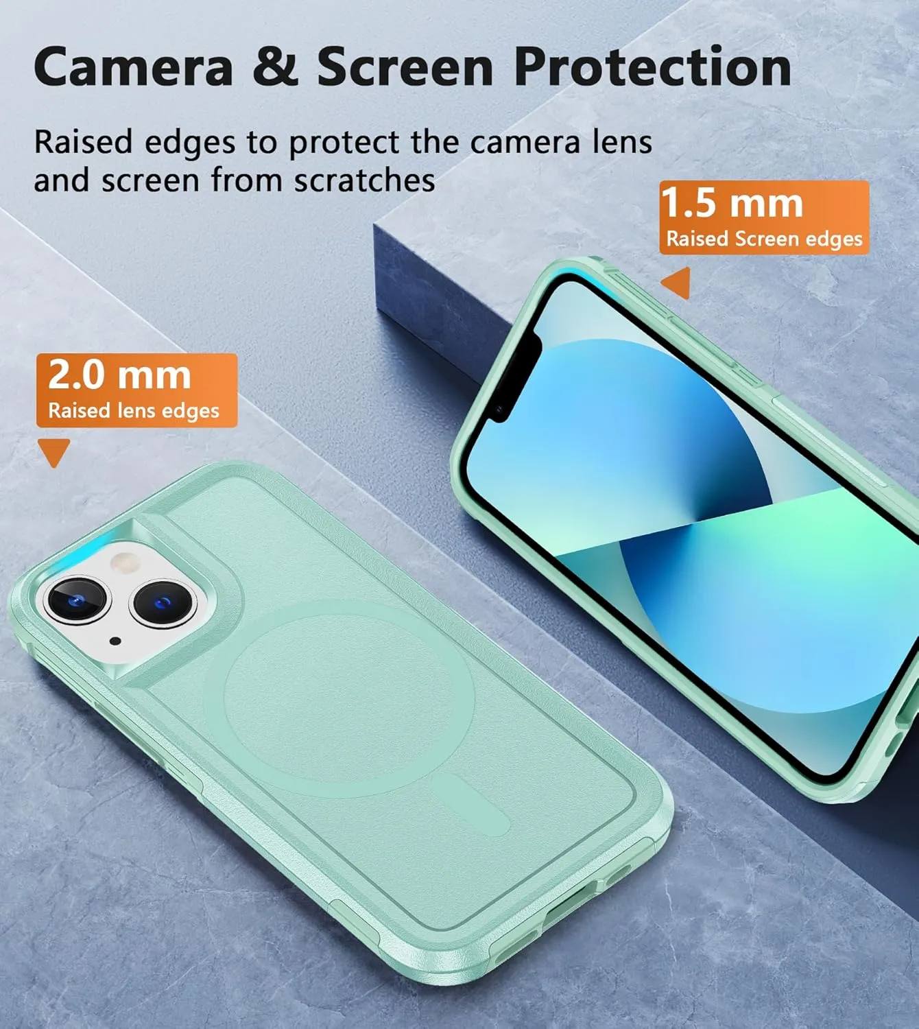 FNTCASE for iPhone 12 Mini Magnet Case: iPhone 13 Mini Magnetic Dual Layer Military Grade Drop Shockproof Protection Cell Phone Cover - Rugged Durable Heavy Duty Protective Bumper Tough (Green)