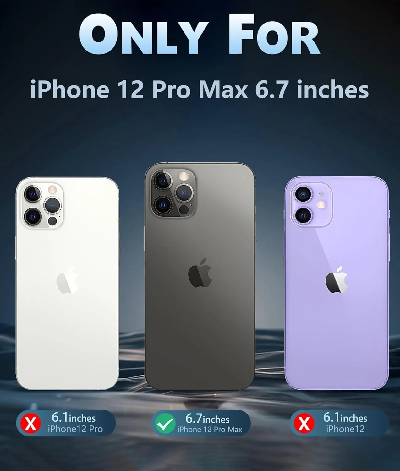 FNTCASE for iPhone 12 Pro-Max Case: Strong Magnetic Anti Yellowing Slim Clear Case | Military Grade Protective & Shockproof Drop Protection Thin Transparent Phone Cover