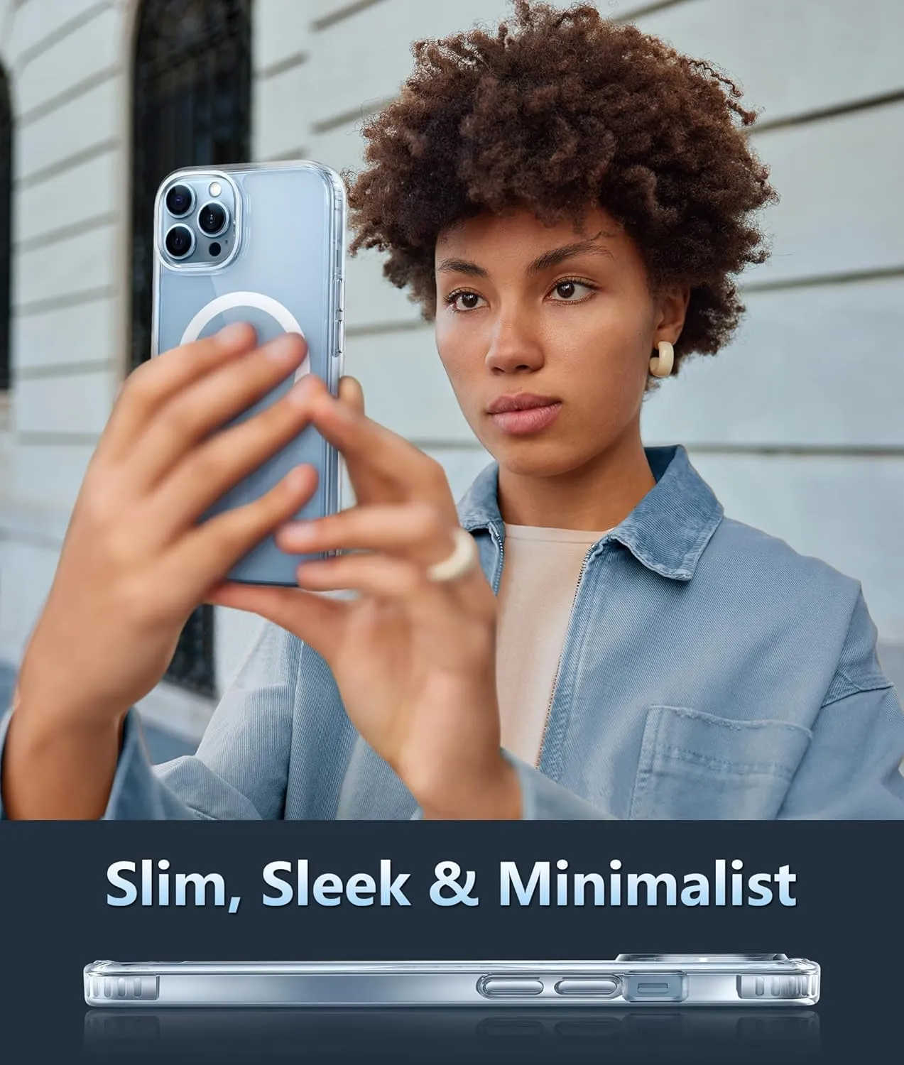 FNTCASE for iPhone 12 Pro-Max Case: Strong Magnetic Anti Yellowing Slim Clear Case | Military Grade Protective & Shockproof Drop Protection Thin Transparent Phone Cover