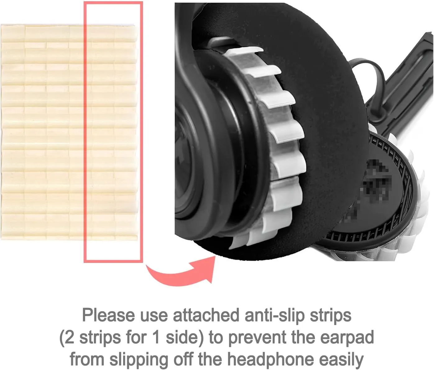 Foam Cushion Replacement Ear Pads Compatible with JLAB Rewind Wireless Headphone, Comfortable High-Density Sponge Cover