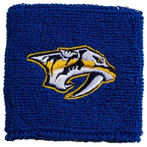 Franklin Sports NHL Nashville Predators 2.5" Embroidered Wristbands, One Pair
