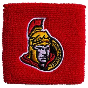 Franklin Sports NHL Ottawa Senators 2.5" Embroidered Wristbands, One Pair