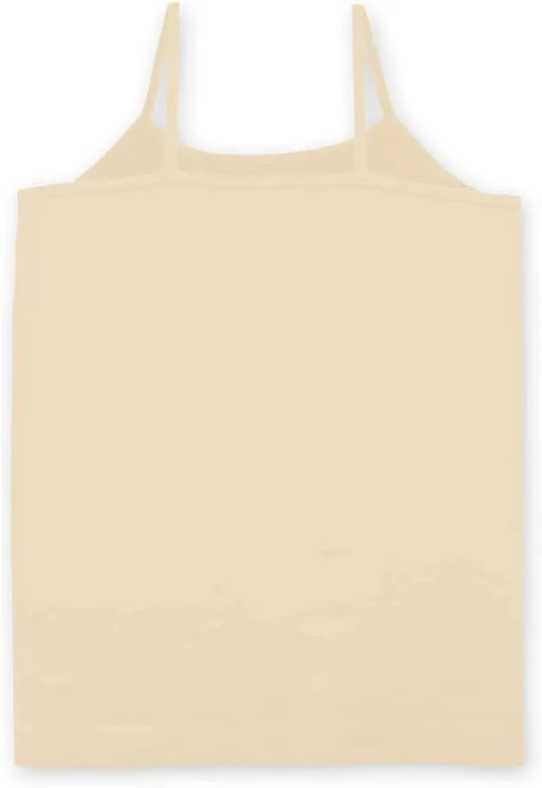 Girls Full Sleeveless Camisole Tank Tops  Stretch Undershirts Comfortable Camis (One Size Fits Ages 7-10)