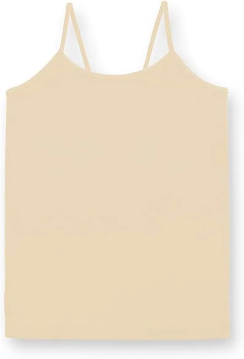 Girls Full Sleeveless Camisole Tank Tops  Stretch Undershirts Comfortable Camis (One Size Fits Ages 7-10)