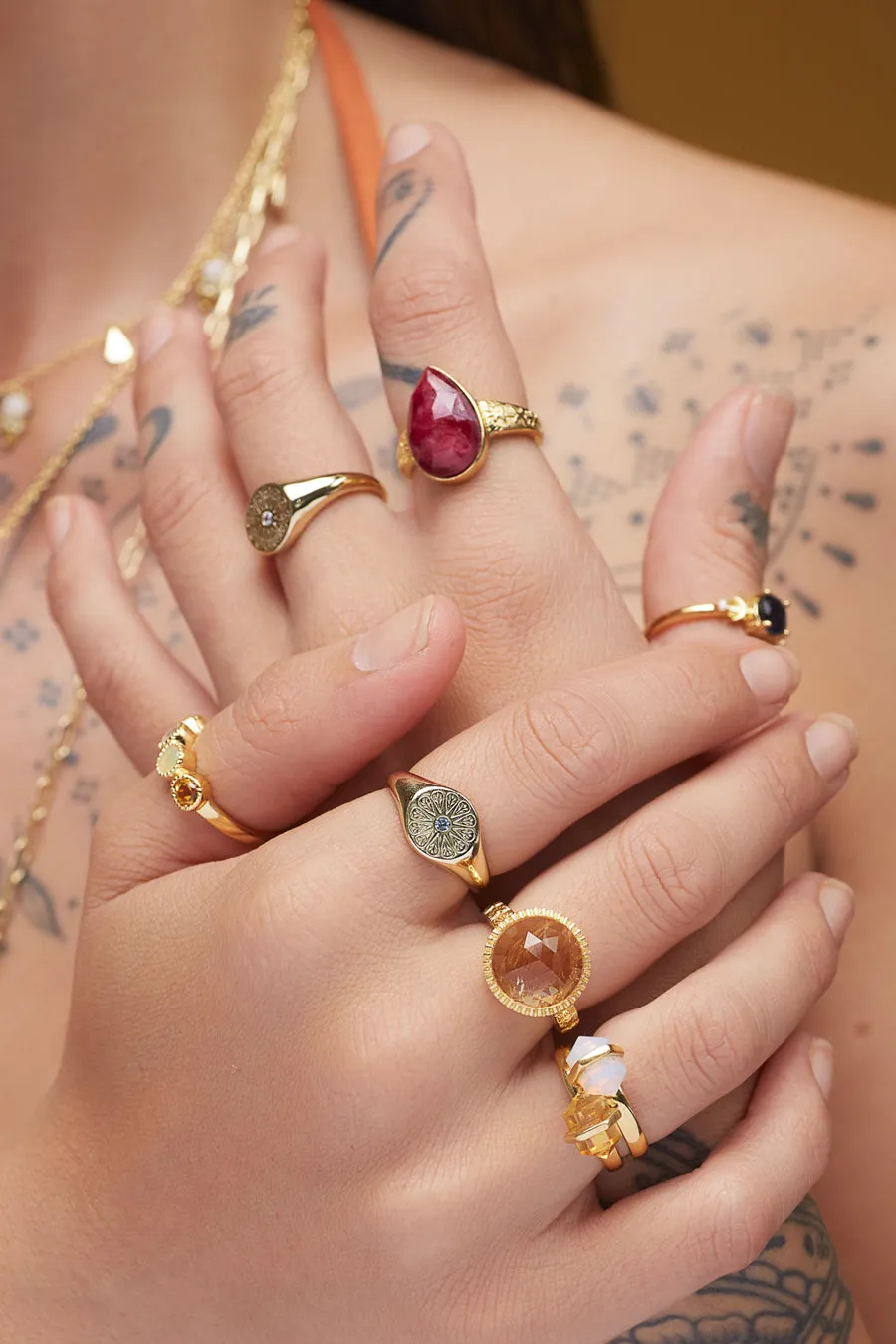 Gold Birthstone Ring - July/Ruby