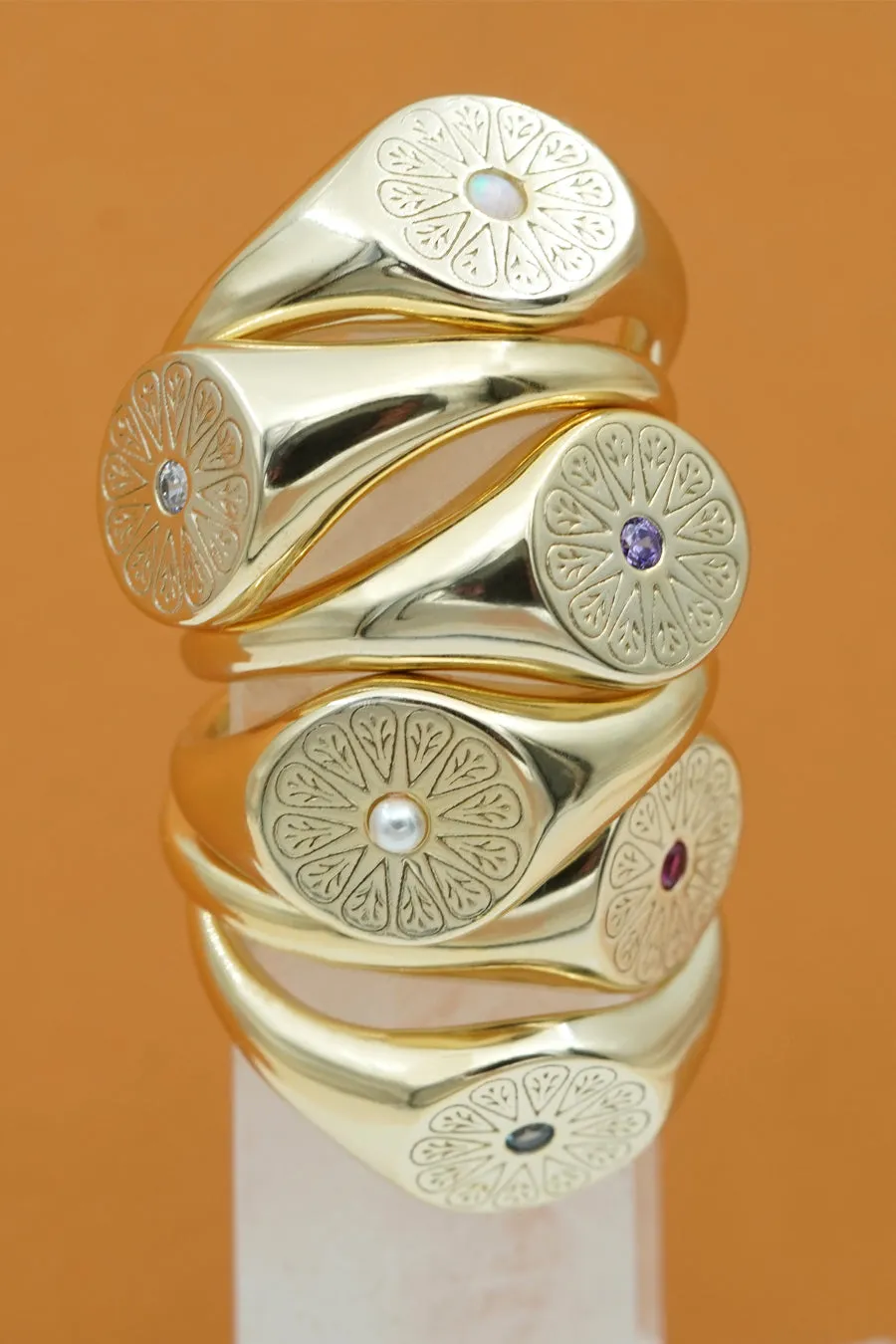Gold Birthstone Ring - July/Ruby