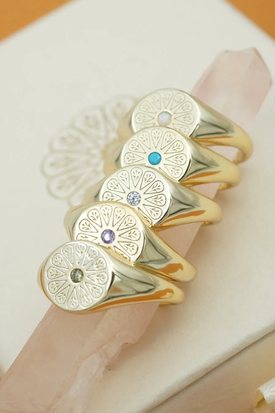 Gold Birthstone Ring - July/Ruby