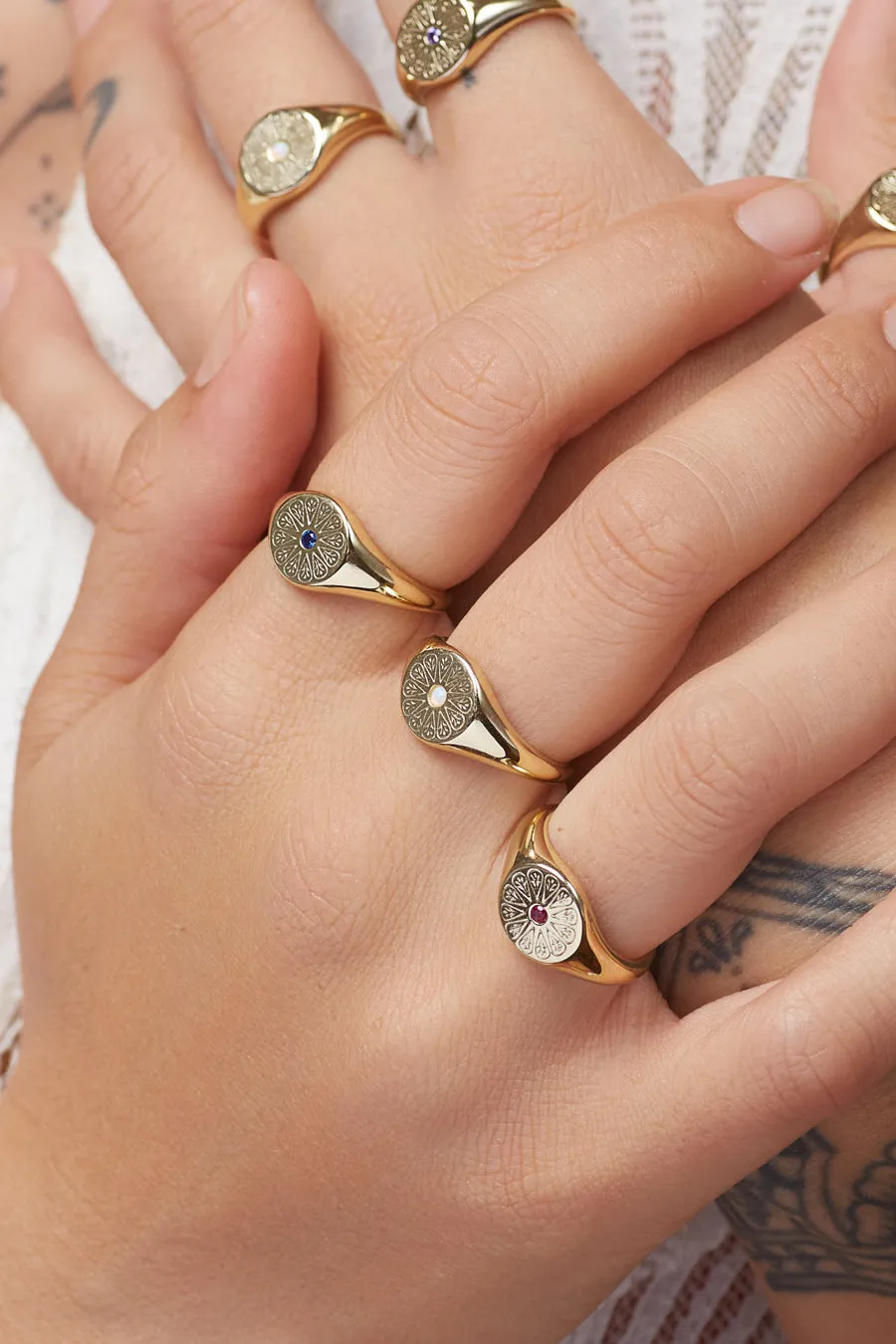 Gold Birthstone Ring - July/Ruby