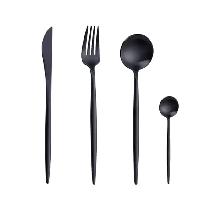 Gold Cutlery Set Forks Spoons Knives