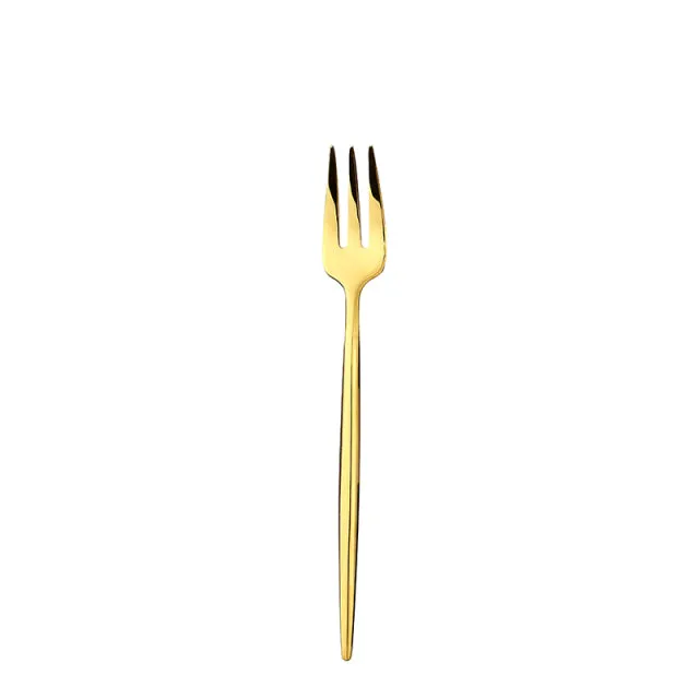 Gold Cutlery Set Forks Spoons Knives