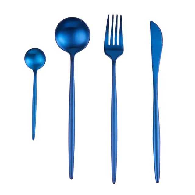 Gold Cutlery Set Forks Spoons Knives