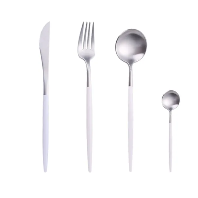 Gold Cutlery Set Forks Spoons Knives