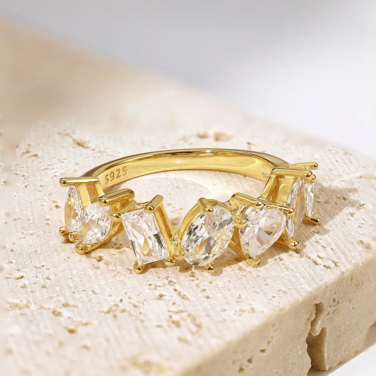 [Goodv]Delicate Multi Cut Ring