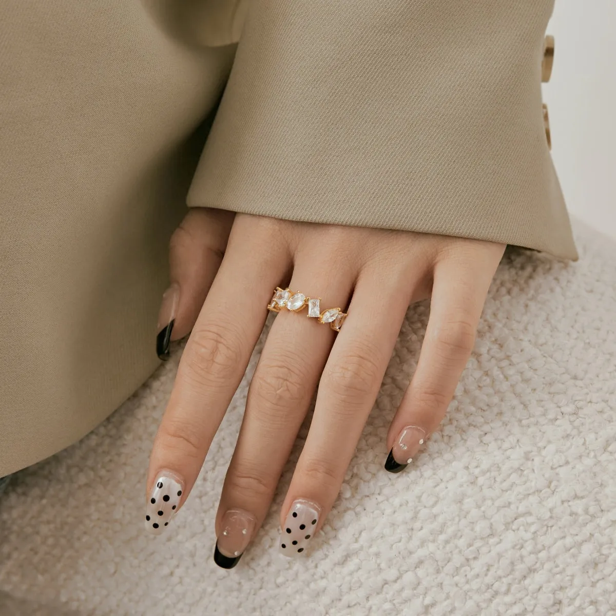 [Goodv]Delicate Multi Cut Ring