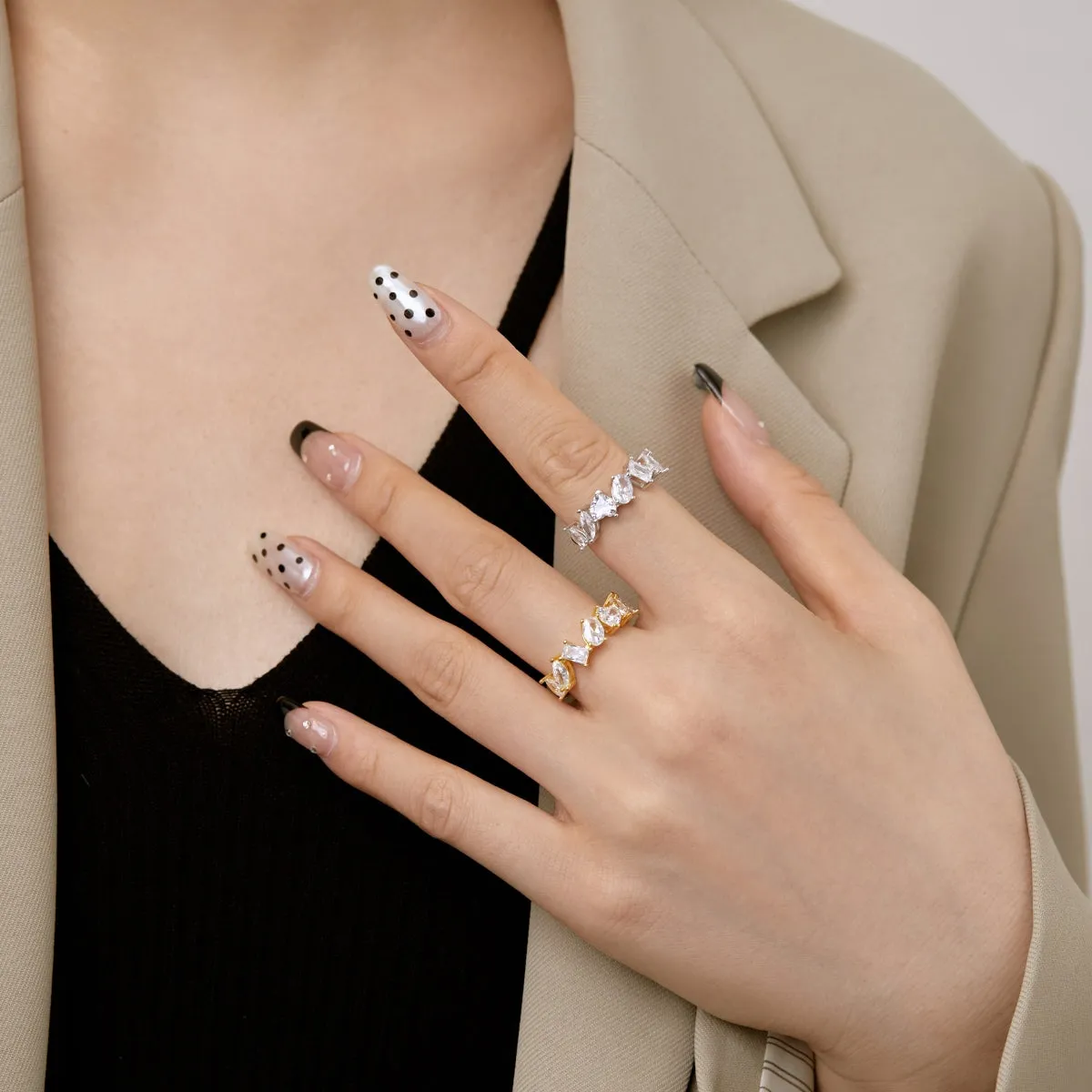 [Goodv]Delicate Multi Cut Ring