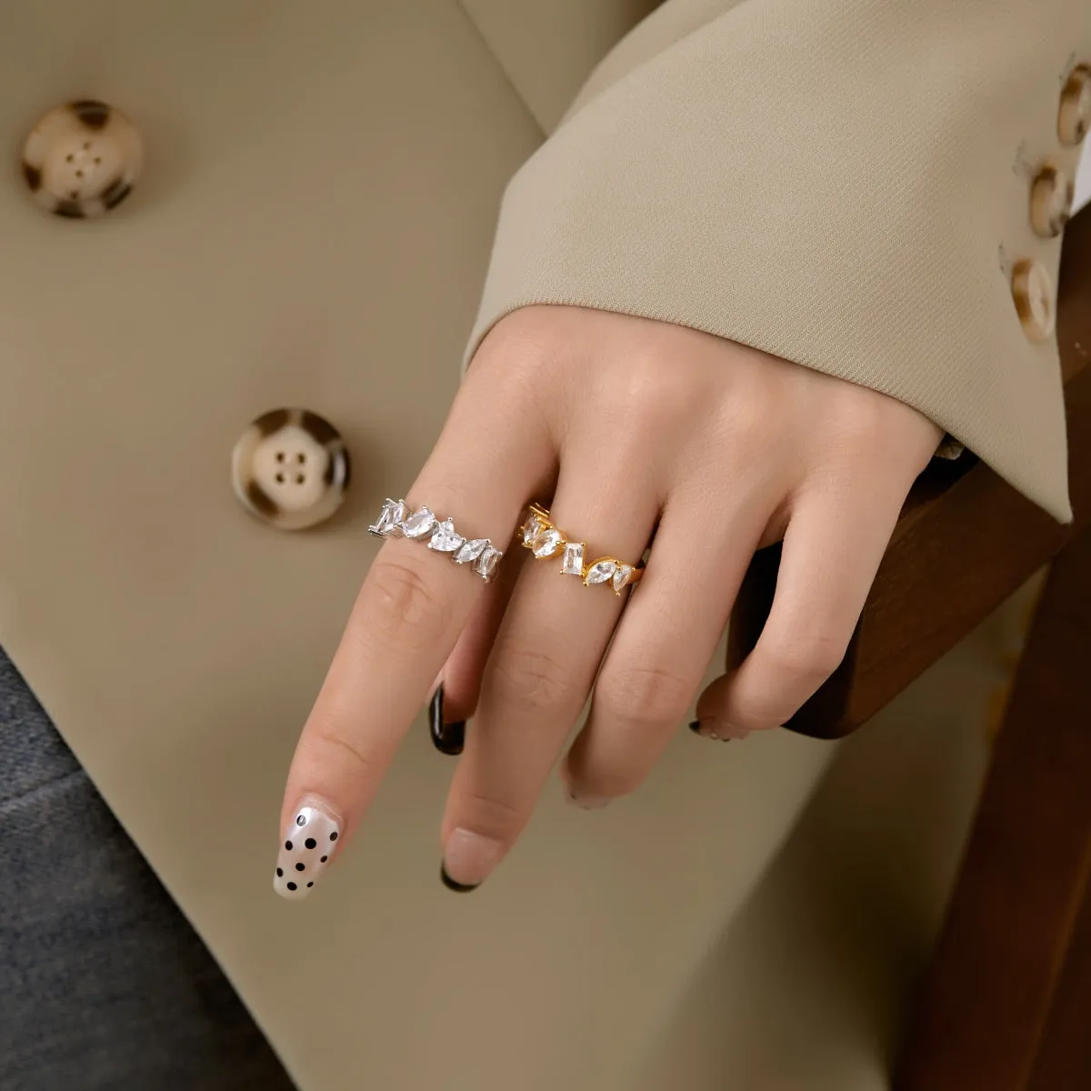 [Goodv]Delicate Multi Cut Ring