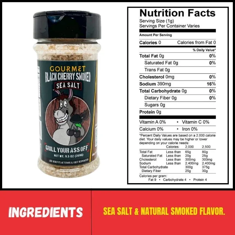 Gourmet Black Cherry Smoked Sea Salt
