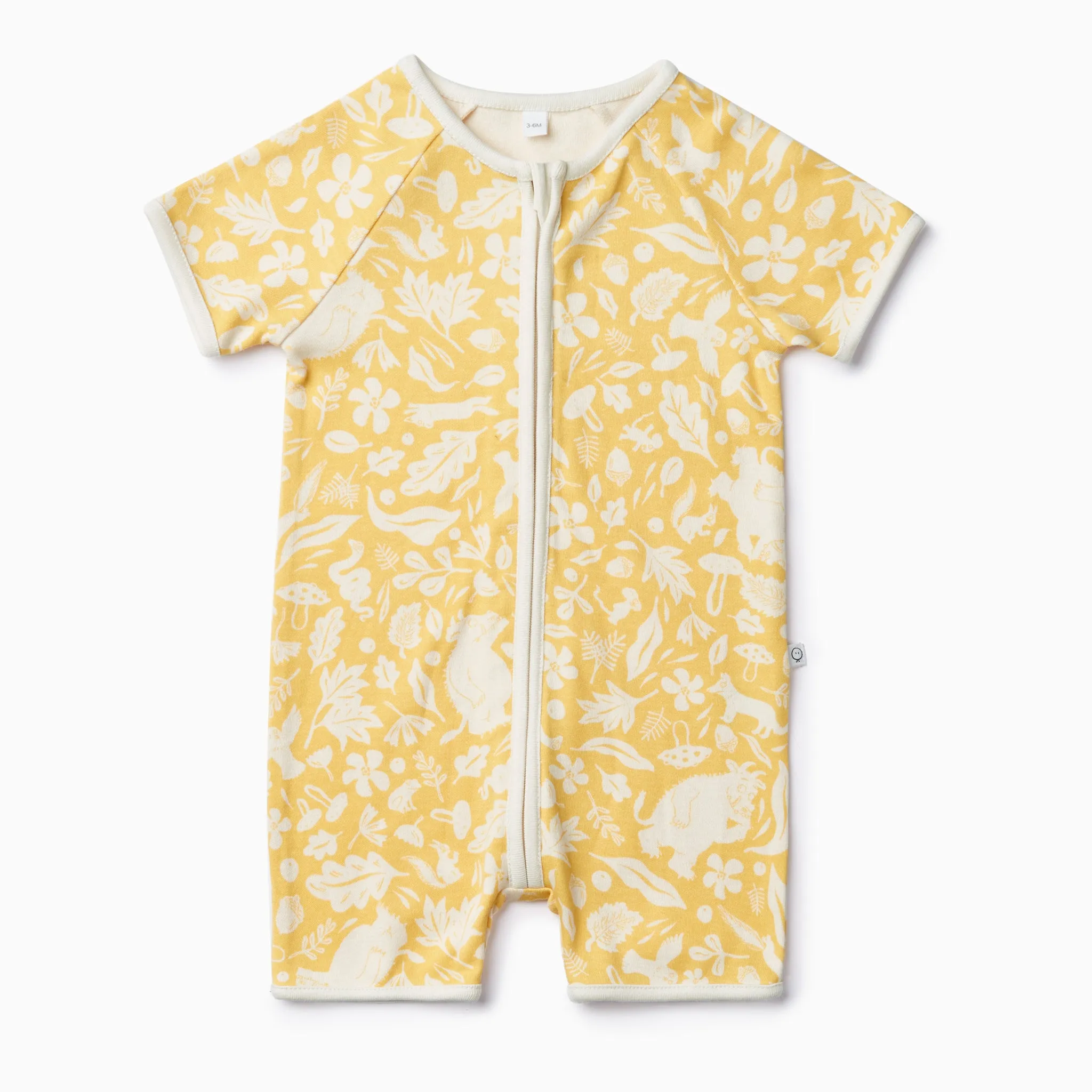 Gruffalo Buttercup Yellow Zip Summer Sleepsuit