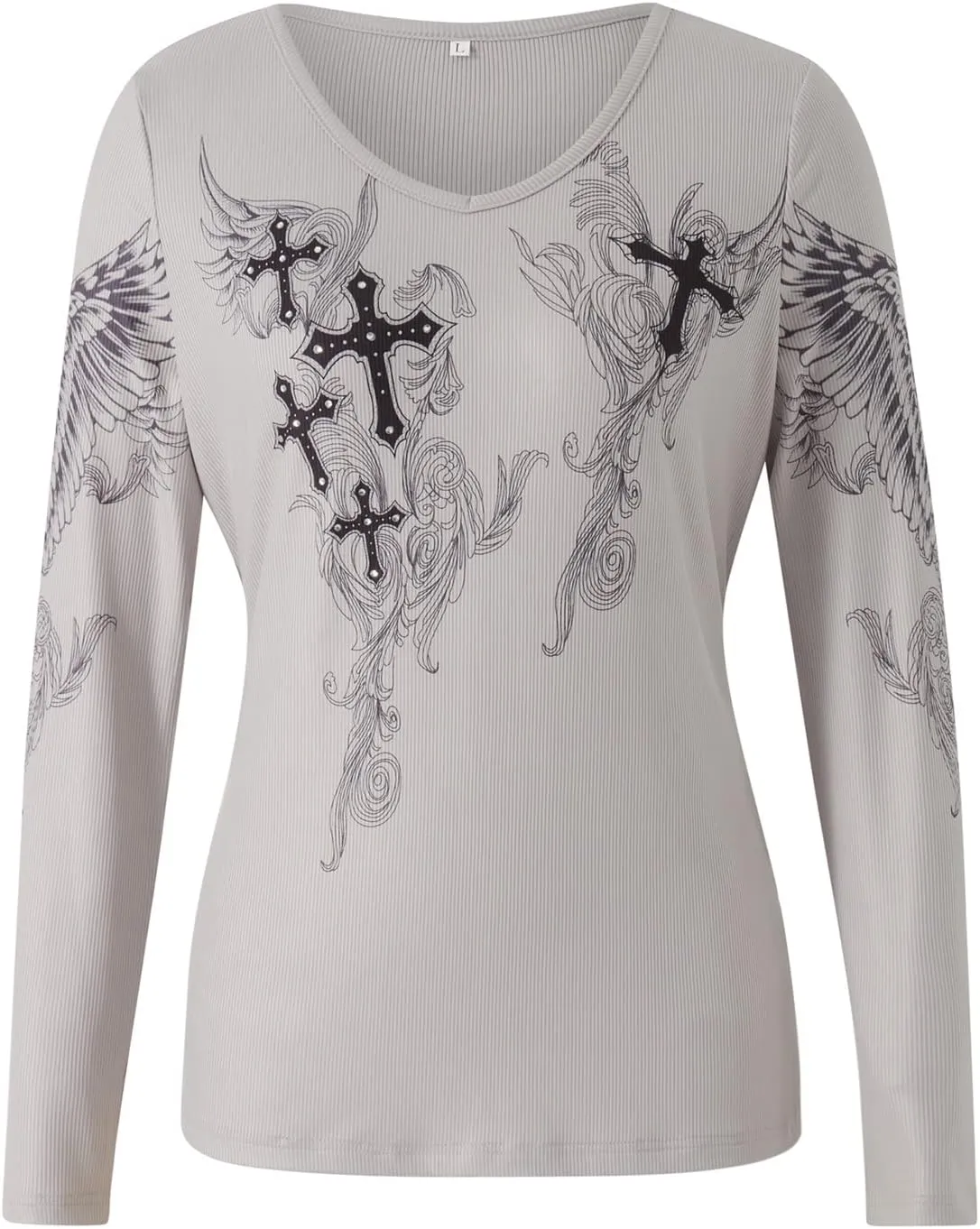 Grunge Clothes for Women Y2K Tops Long Sleeve Fairy Grunge Aesthetic Shirts Teen Girls Vintage Graphic Tees Fall