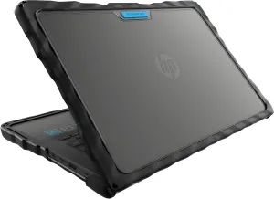 Gumdrop DropTech Laptop Case Fits HP Chromebook 14 G6/G7 (Clamshell). Designed for K-12 Students, Teachers and Classrooms Drop Tested, Rugged, Shockproof Bumpers for Reliable Device ProtectionBlack