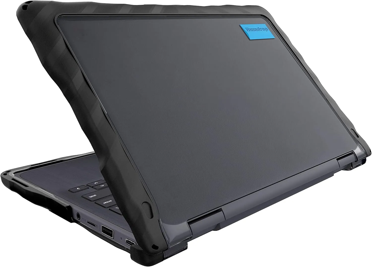 Gumdrop DropTech Laptop Case Fits HP Chromebook x360 11 G3 EE (2in1) Designed for K-12 Students, Teachers and Classrooms  Drop Tested, Rugged, Shockproof Bumpers for Reliable Device Protection Black