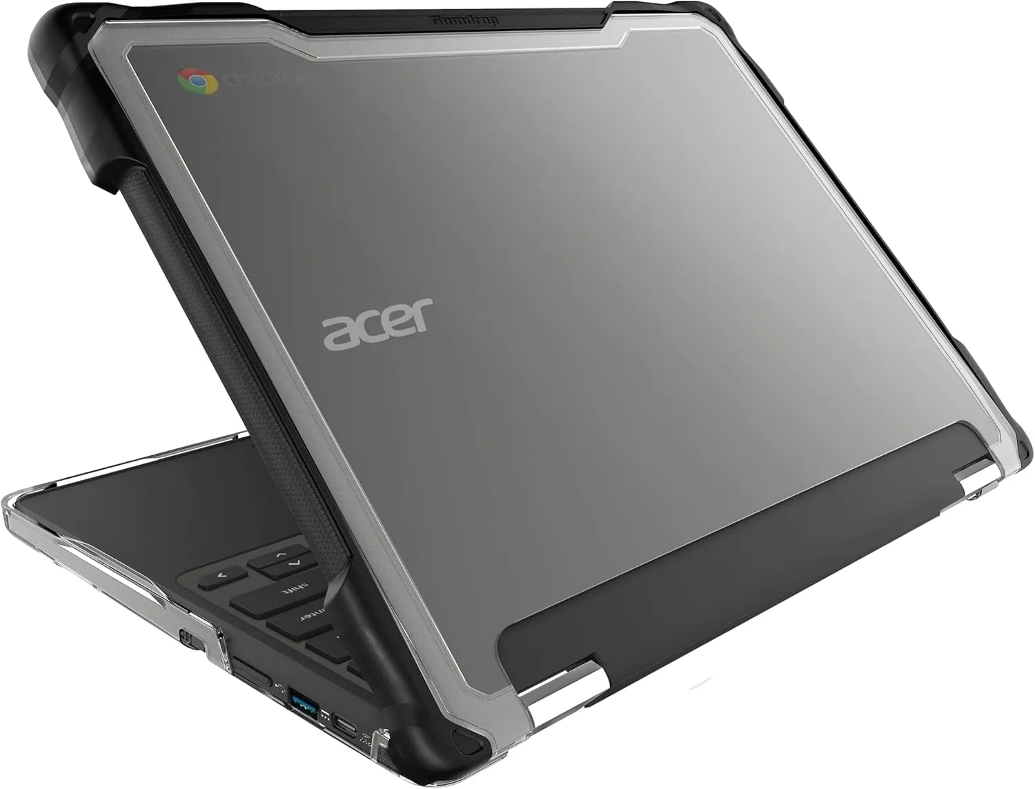 Gumdrop SlimTech Laptop Case Fits Acer Chromebook Spin 512/R853T (2in1) Designed for K-12 Students, Teachers and ClassroomsDrop Tested, Rugged, Shockproof Bumpers for Reliable Device ProtectionBlack