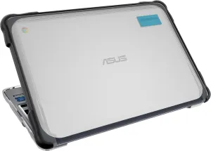 Gumdrop SlimTech Laptop Case Fits ASUS Chromebook C202SA (Clamshell). Designed for K-12 Students, Teachers and Classrooms Drop Tested, Rugged, Shockproof Bumpers for Reliable Device Protection Black