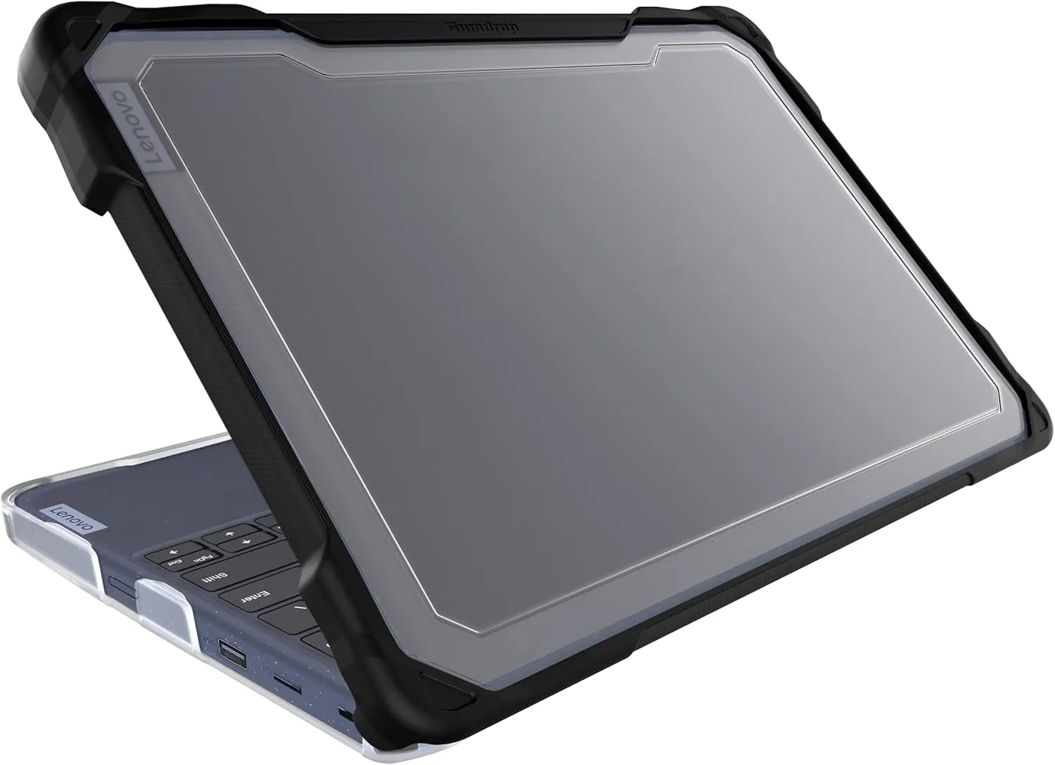 Gumdrop SlimTech Laptop Case Fits Lenovo 100e | 100w Gen 3 (11-inch, AMD) Designed for K-12 Students Teachers Classrooms  Drop Tested Rugged Shockproof Bumpers for Reliable Device Protection  Black