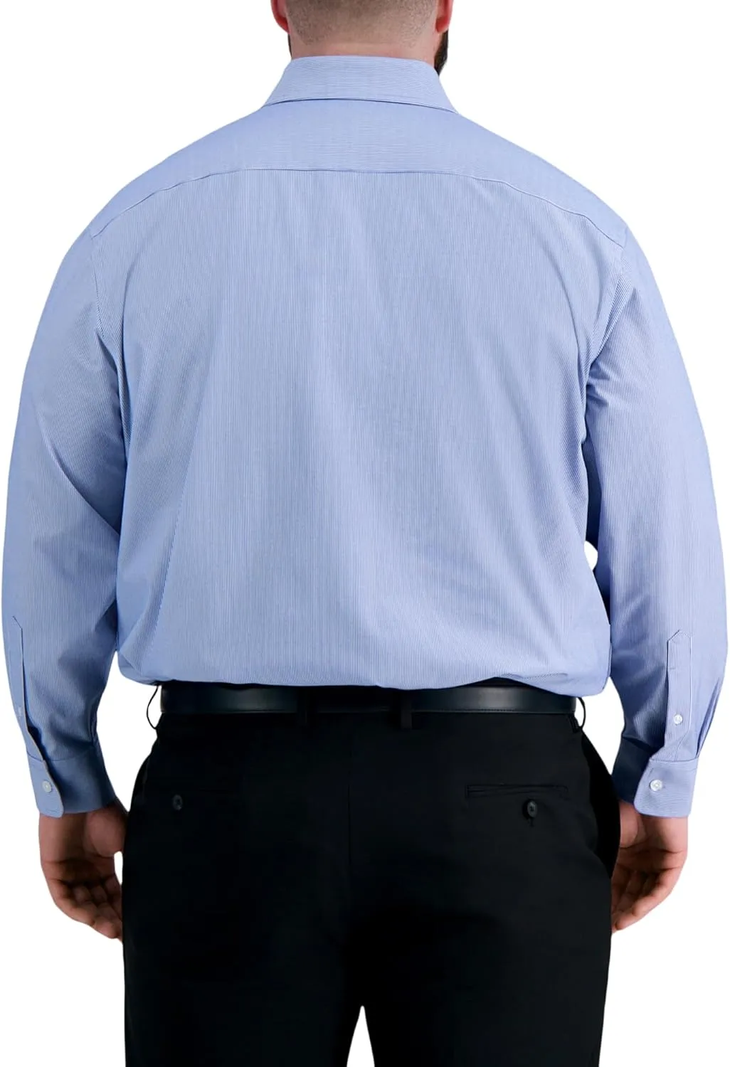 Haggar Men's Smart Wash Classic Fit Comfort Stretch Dress Shirt-Big Or Tall Sizes