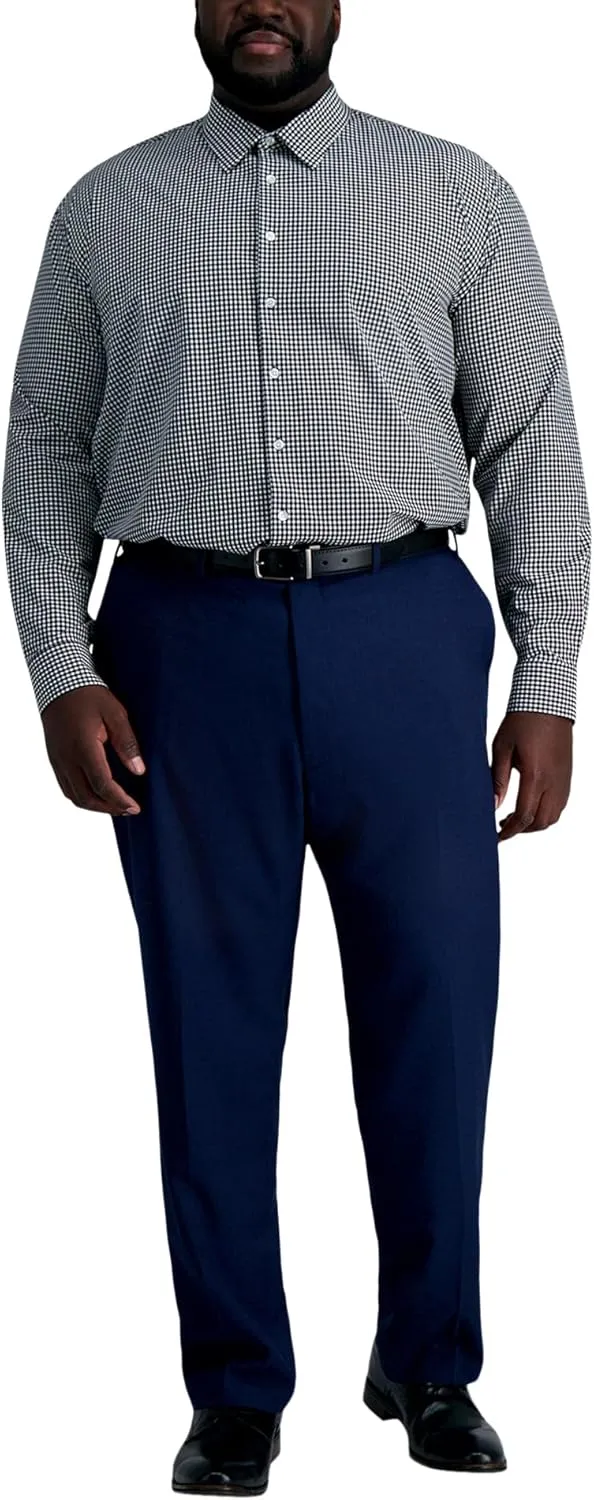 Haggar Men's Smart Wash Classic Fit Comfort Stretch Dress Shirt-Big Or Tall Sizes
