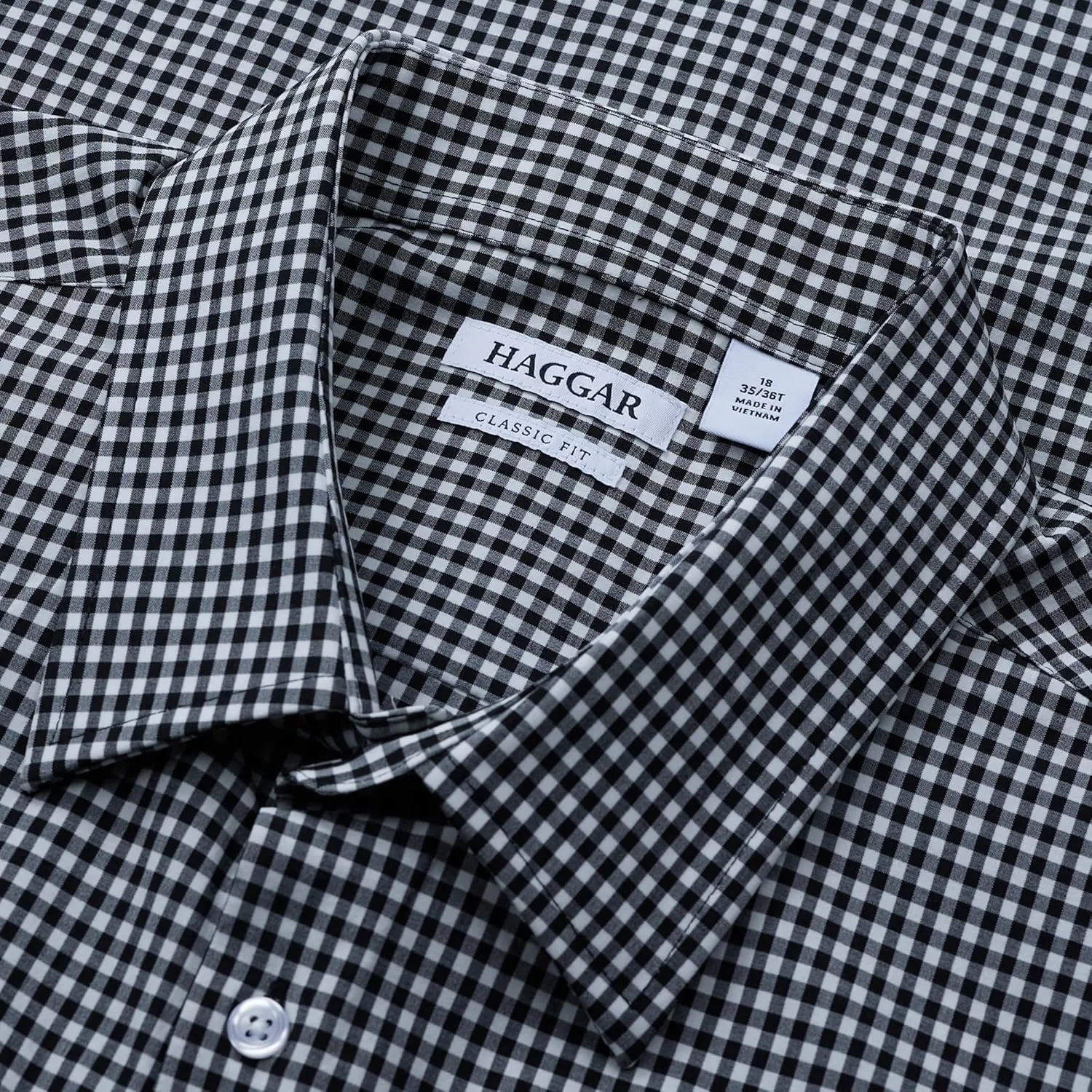Haggar Men's Smart Wash Classic Fit Comfort Stretch Dress Shirt-Big Or Tall Sizes